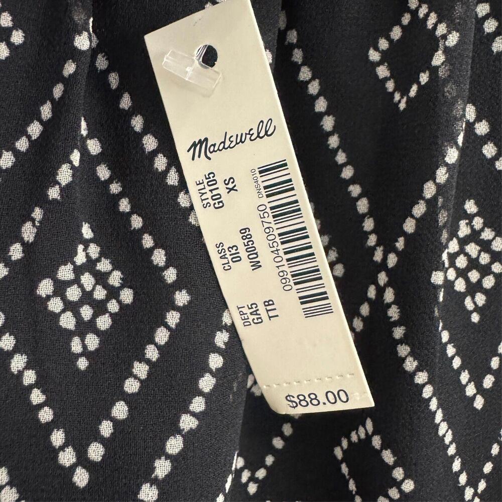 Madewell Women’s Size XS Black White Caravan Printed Flowy Mini Skirt New - Picture 3 of 8